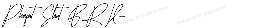 Phorfeit Slant BRK字体转换